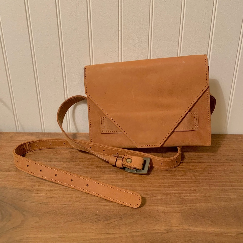 Small leather side bag (waist or shoulder)